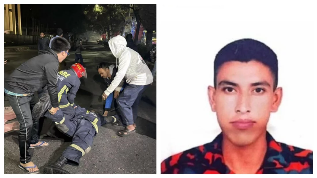 তেজগাঁও ফায়ার সার্ভিসের ফায়ার ফাইটার সোহানুজ্জামান নয়ন প্রাণ হারিয়েছেন।